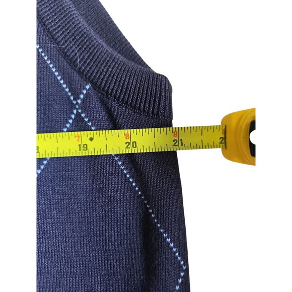 Chaps Golf Sweater Vest Quarter-Zip Sleeveless Knit Pullover Men’s Medium - Picture 11 of 13